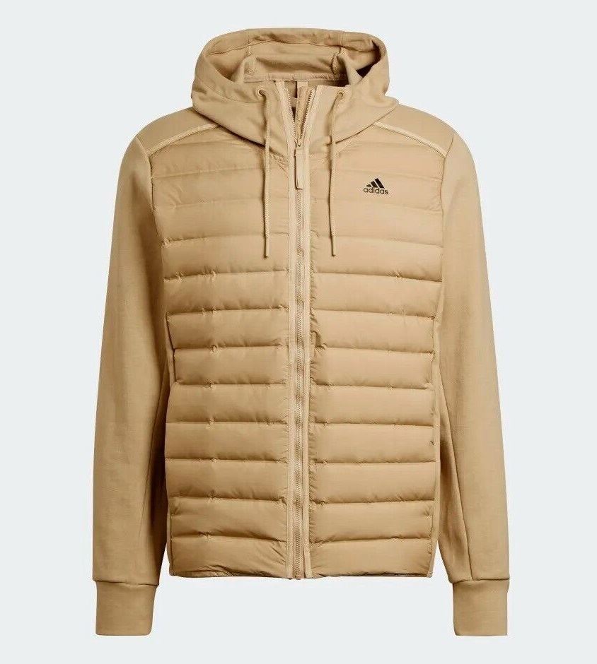 Adidas Varilite Hybrid Jacket Mens Beige Bolt Sports