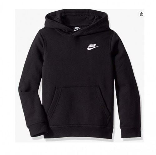 Nike club overhead hoodie black sale